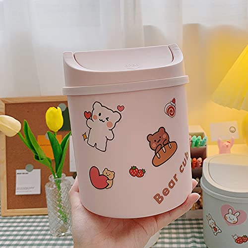 抹茶グリーン ステンレス製 360度回転 卓上ゴミ箱 フタ付き 1.5L