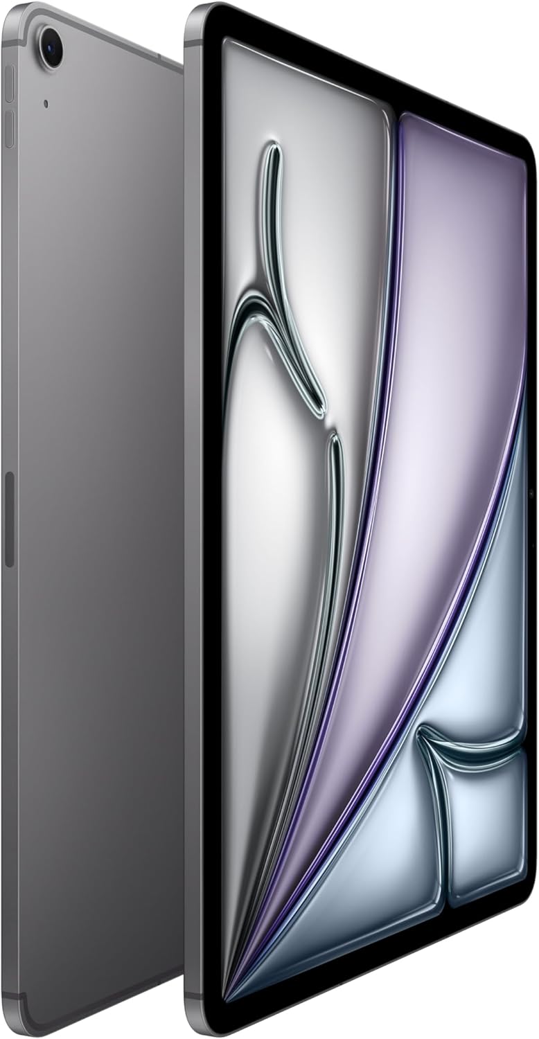 Apple iPad Air 13インチ（M3）Wi-Fi 6E + 5Gモデル、128GB、Liquid Retinaディスプレイ、12MPカメラ、タッチID、長持ちバッテリー - スペースグレイ