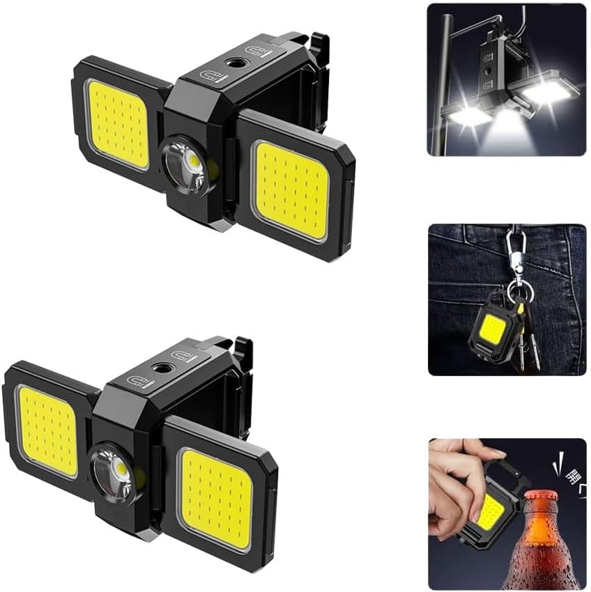 【キャンプ・登山用 USB充電式小型COB LEDライト 1000ルーメン IPX4防水】