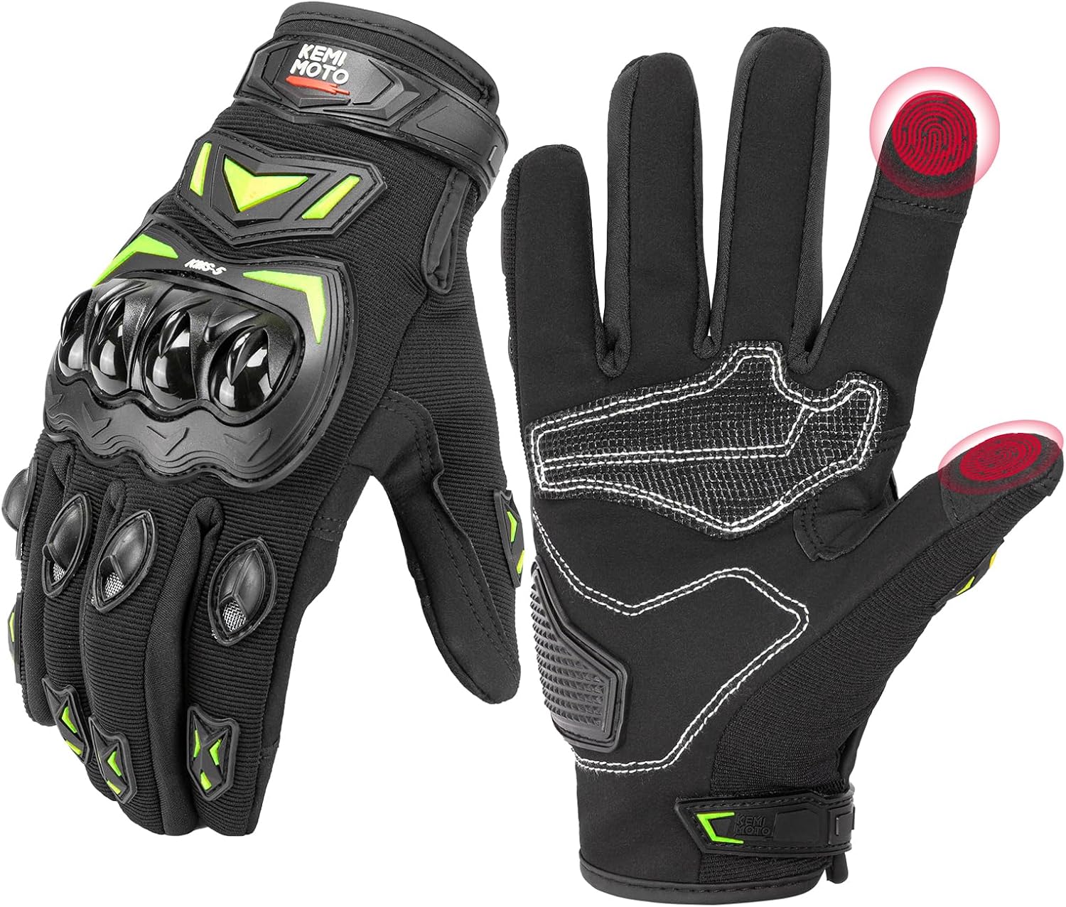 夏用バイクグローブ・メッシュ通気・軽量・スマホ対応・滑り止め・耐衝撃 KM402