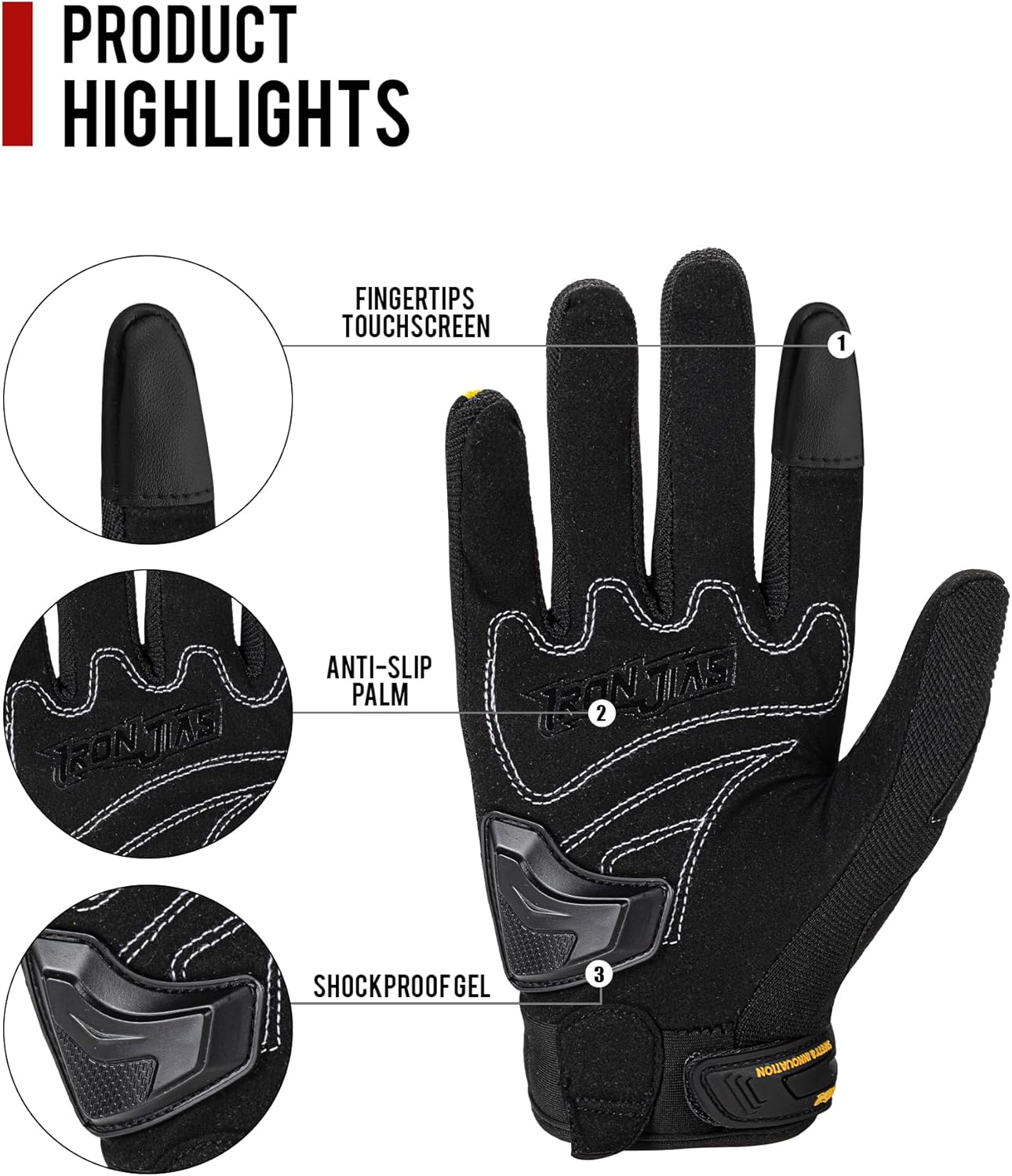 夏用メッシュ通気性バイクグローブ タッチパネル対応 男女兼用