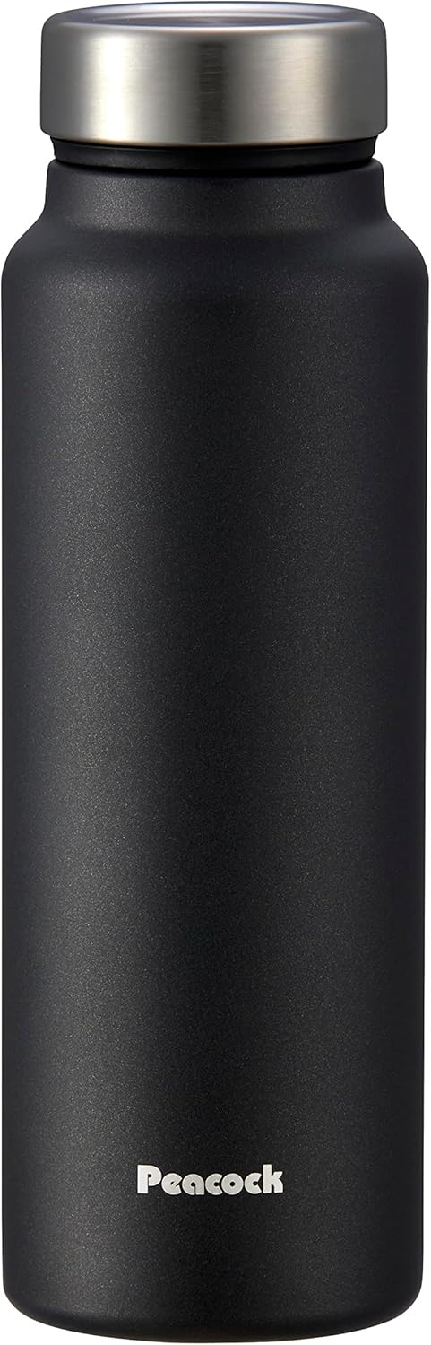 【保冷・保温大容量600ml】ピーコック魔法瓶 水筒 グラファイトブラック