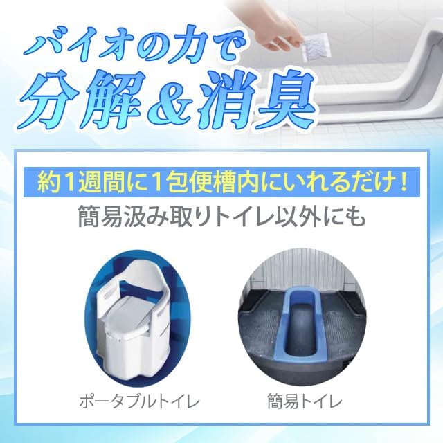 備蓄用40包の汲み取りトイレ用バイオ消臭剤