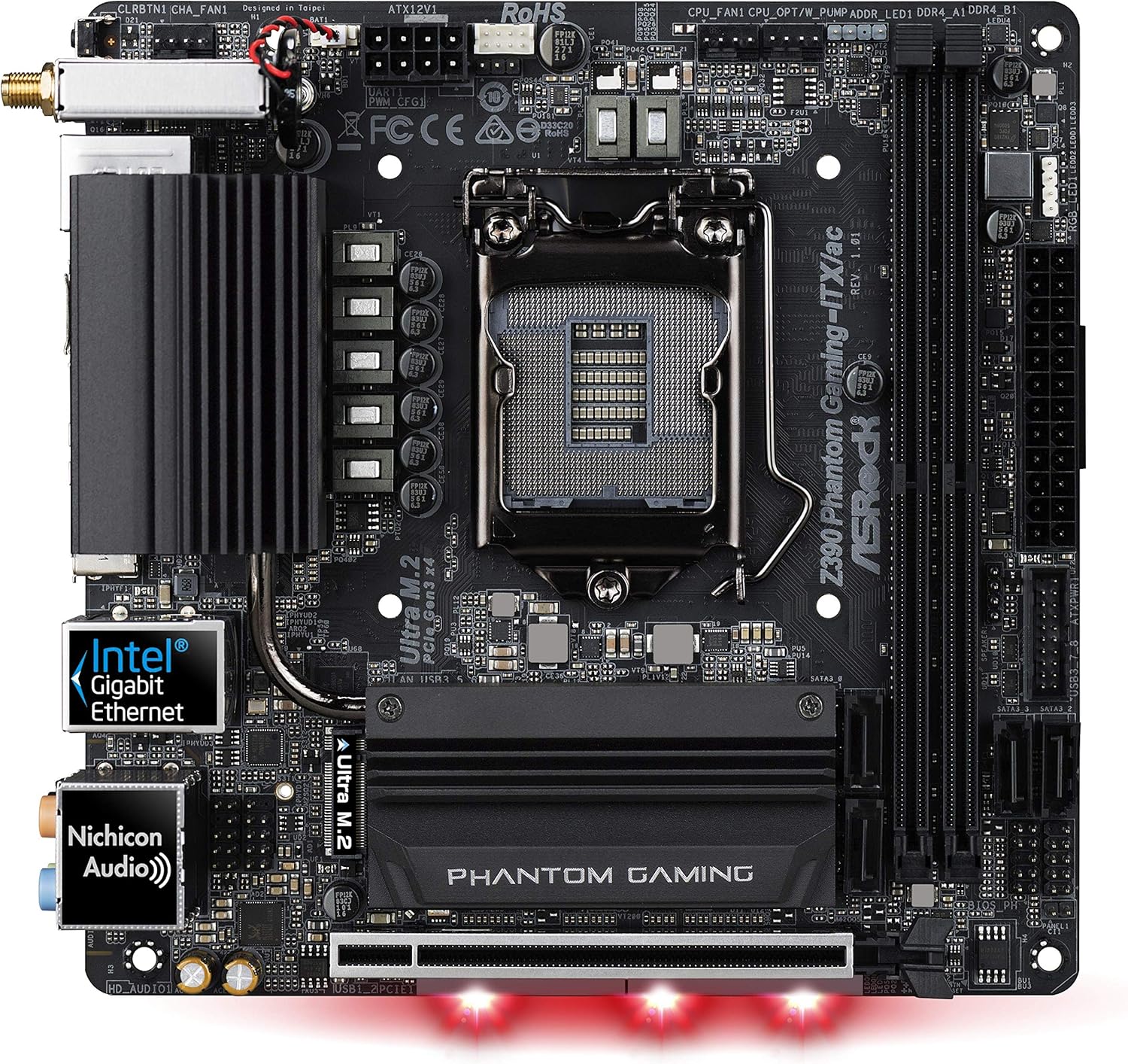 Intel Z390 チップセット搭載 Mini-ITX マザーボード Z390 Phantom Gaming-ITX/ac