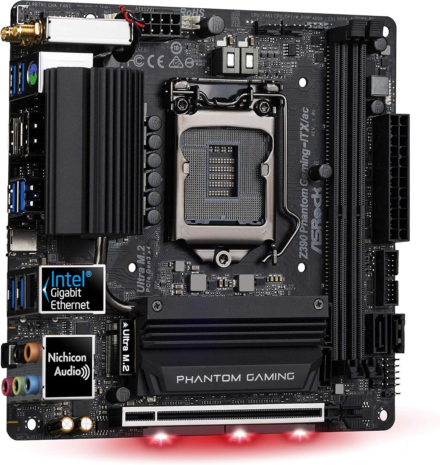 Intel Z390 チップセット搭載 Mini-ITX マザーボード Z390 Phantom Gaming-ITX/ac