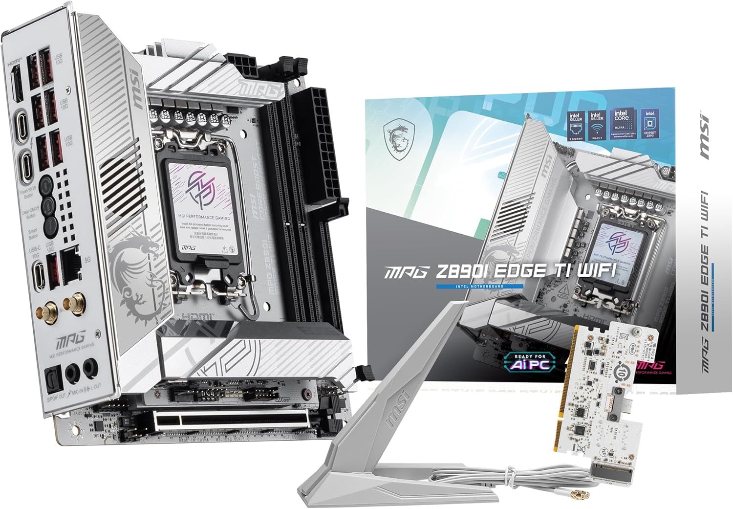 MSI MPG Z890I EDGE TI WIFI Mini-ITXマザーボード (Intel Z890チップセット搭載)