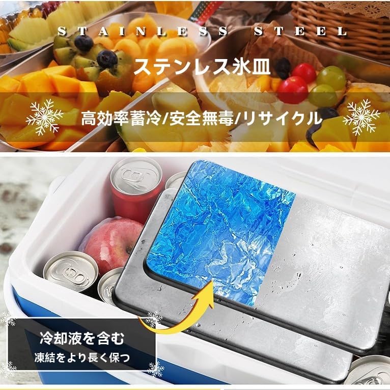 業界最速90分凍結 ステンレス製保冷剤 2個セット 72時間保冷 繰り返し使用可能