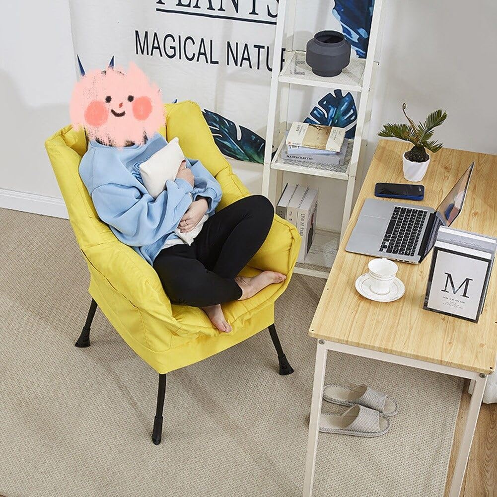 リラックスできるハイバック1人掛けカウチソファー 北欧デザイン ポケット付き