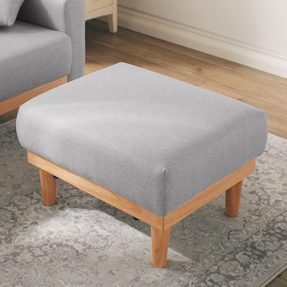 北欧風デザイン 2way オットマン ソファ カウチ フロアタイプ ストーングレー 高さ調整