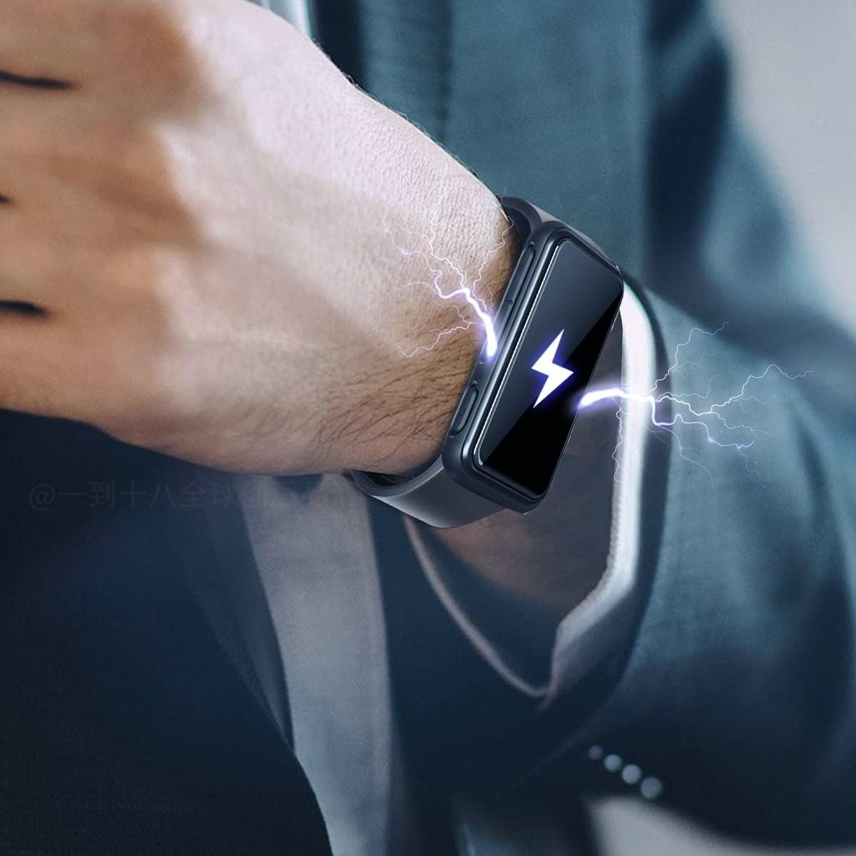 抗疲労静音電気ショック目覚まし時計付きスマートブレスレット（ブラック）