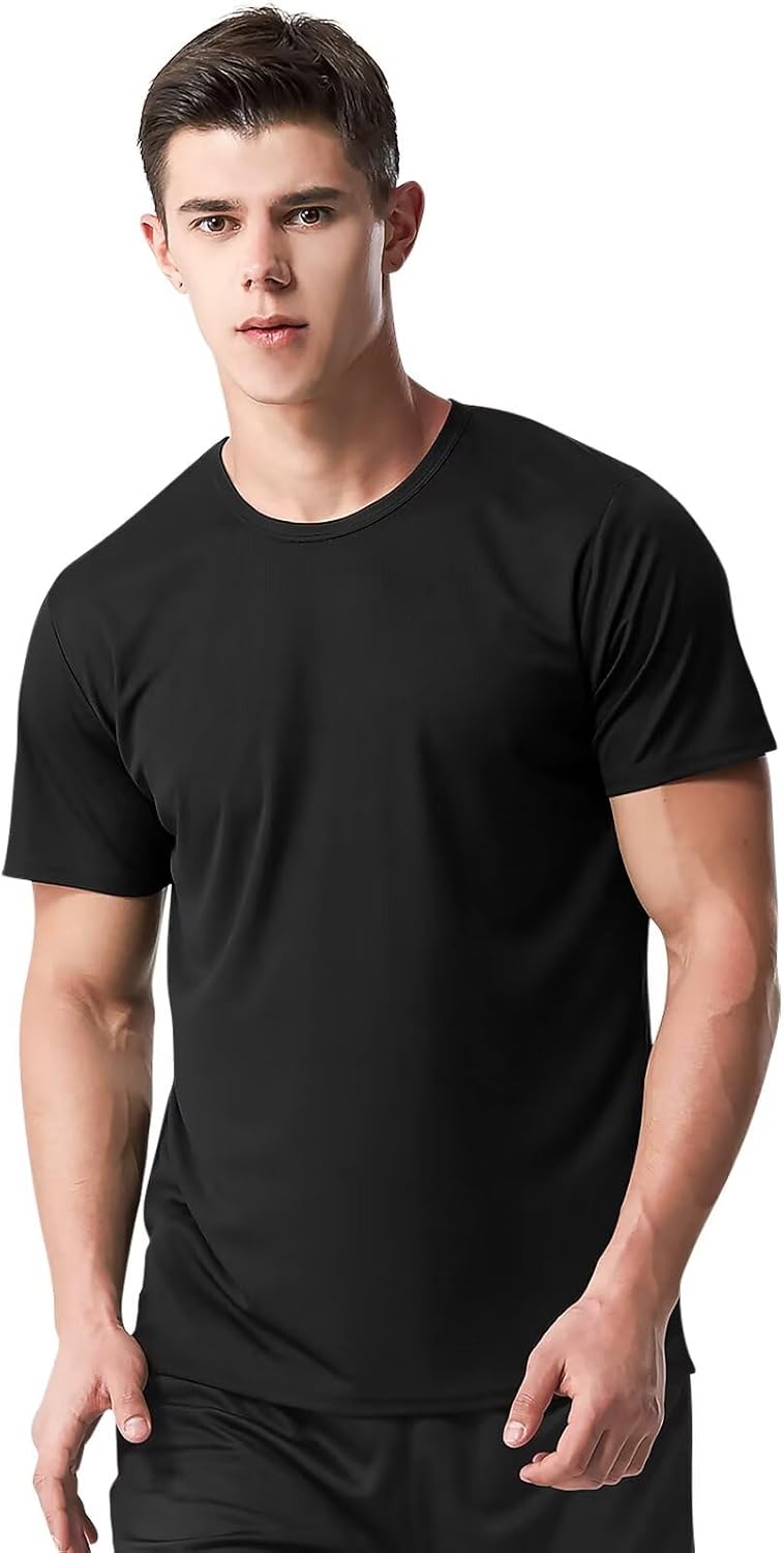 速乾大きいサイズ メンズ半袖スポーツTシャツ ランニングウェア 無地