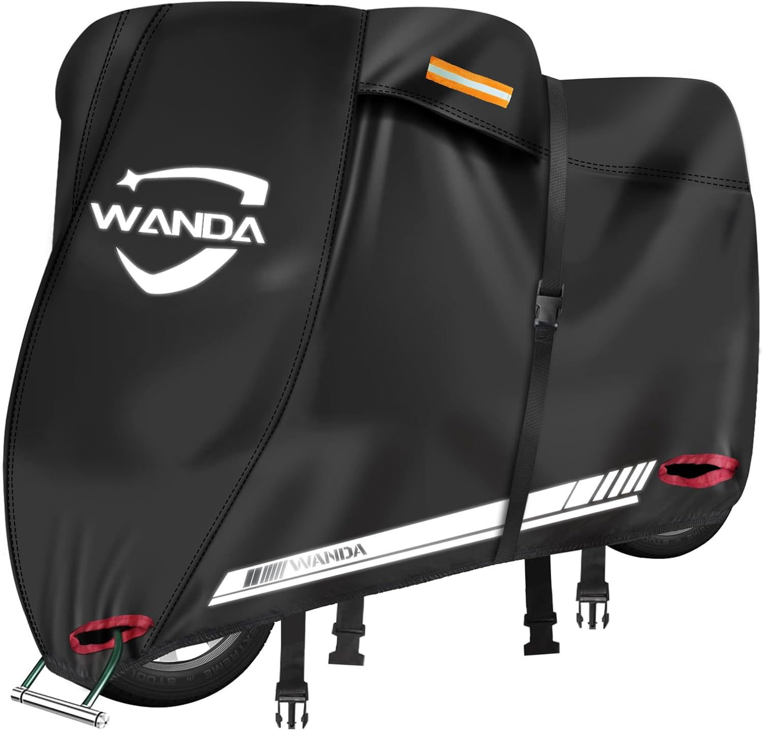 全天候型バイクカバー【420D防水・耐熱】50cc-1800cc対応・UVカット・通気孔付き (XLサイズ)