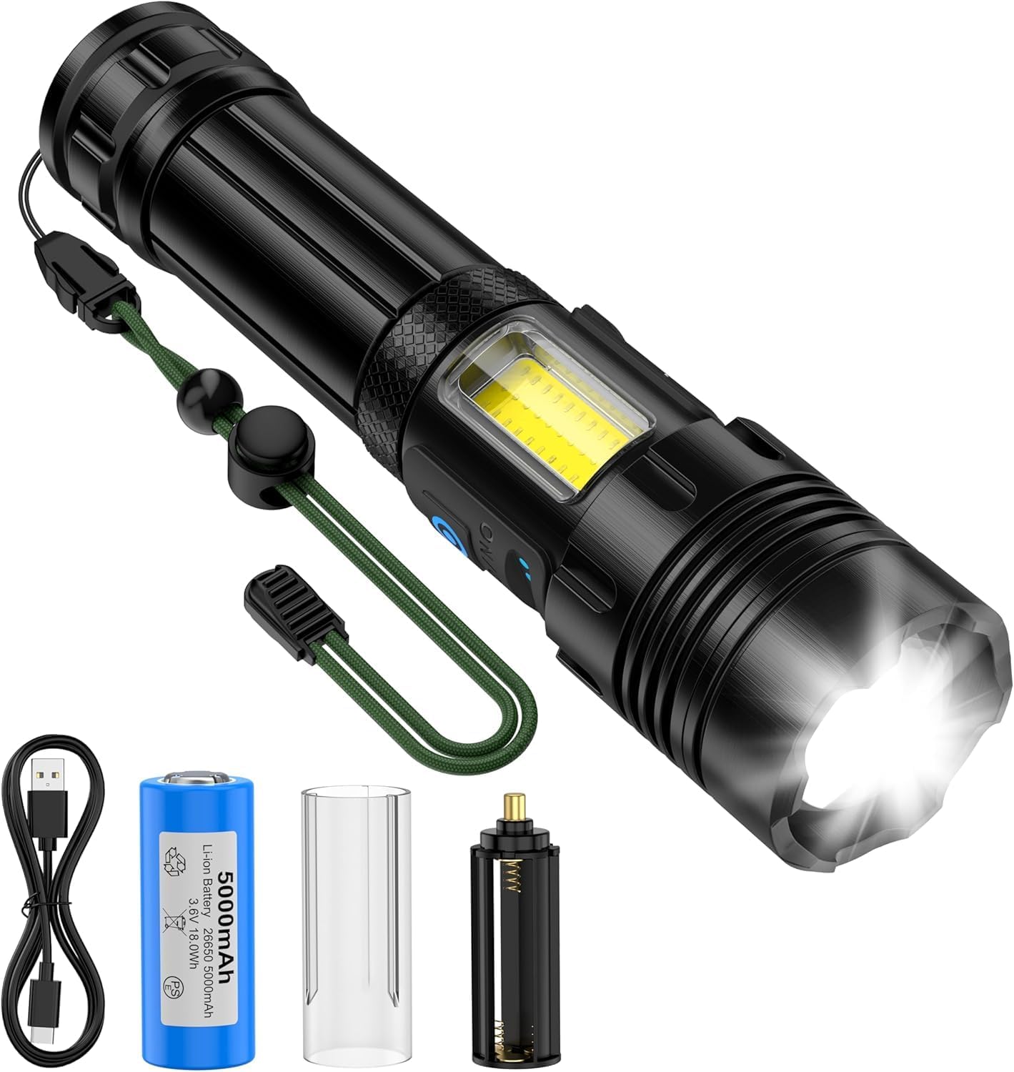 強力9100lm充電式懐中電灯【XHP160 LED・IPX6防水】ハンディライト・防災・地震・登山用