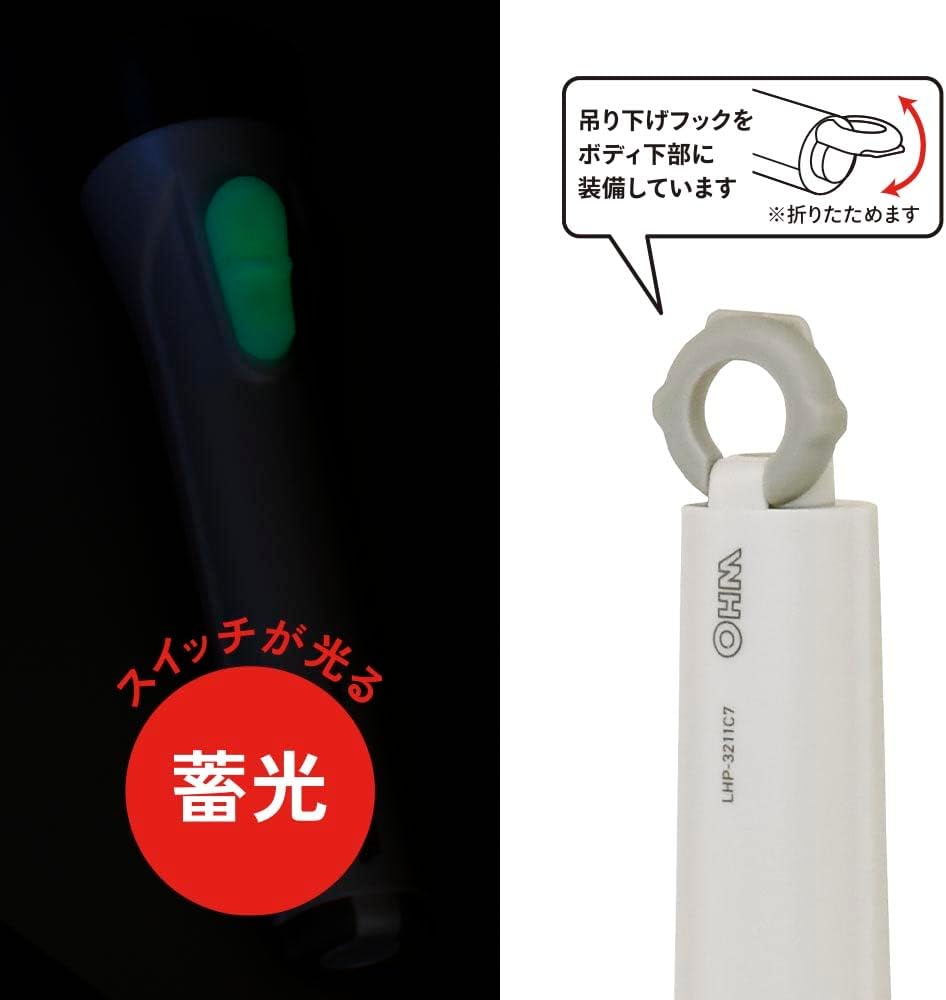 LED懐中電灯 110ルーメン 単3電池2本付き 常備灯