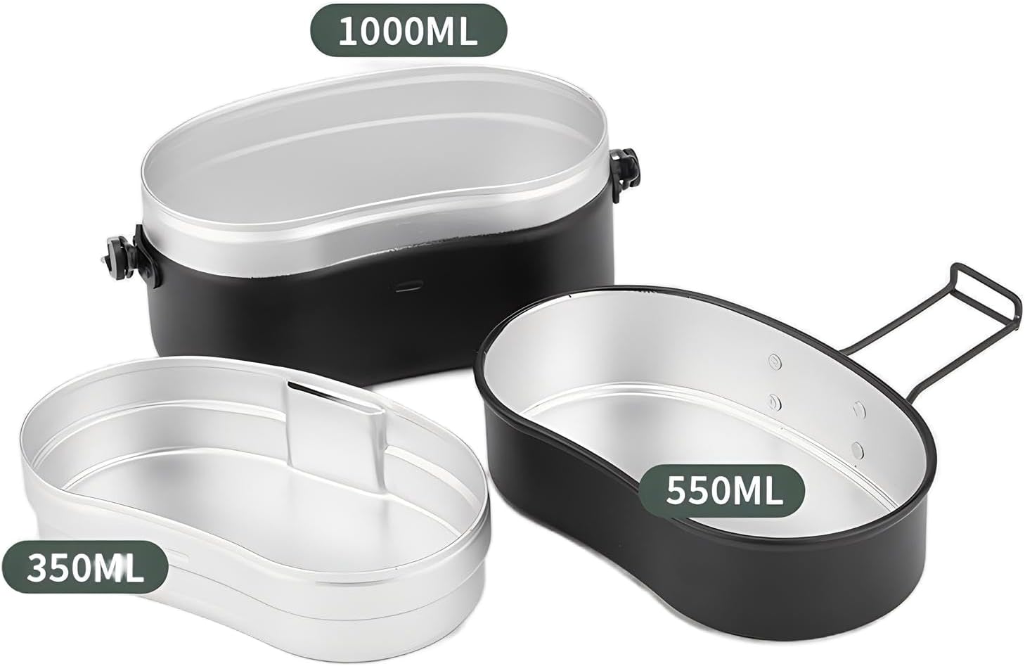 戦闘飯盒2型 厚手キャンプ食器 水蒸気炊飯用ライスクッカー(収納ケース付)