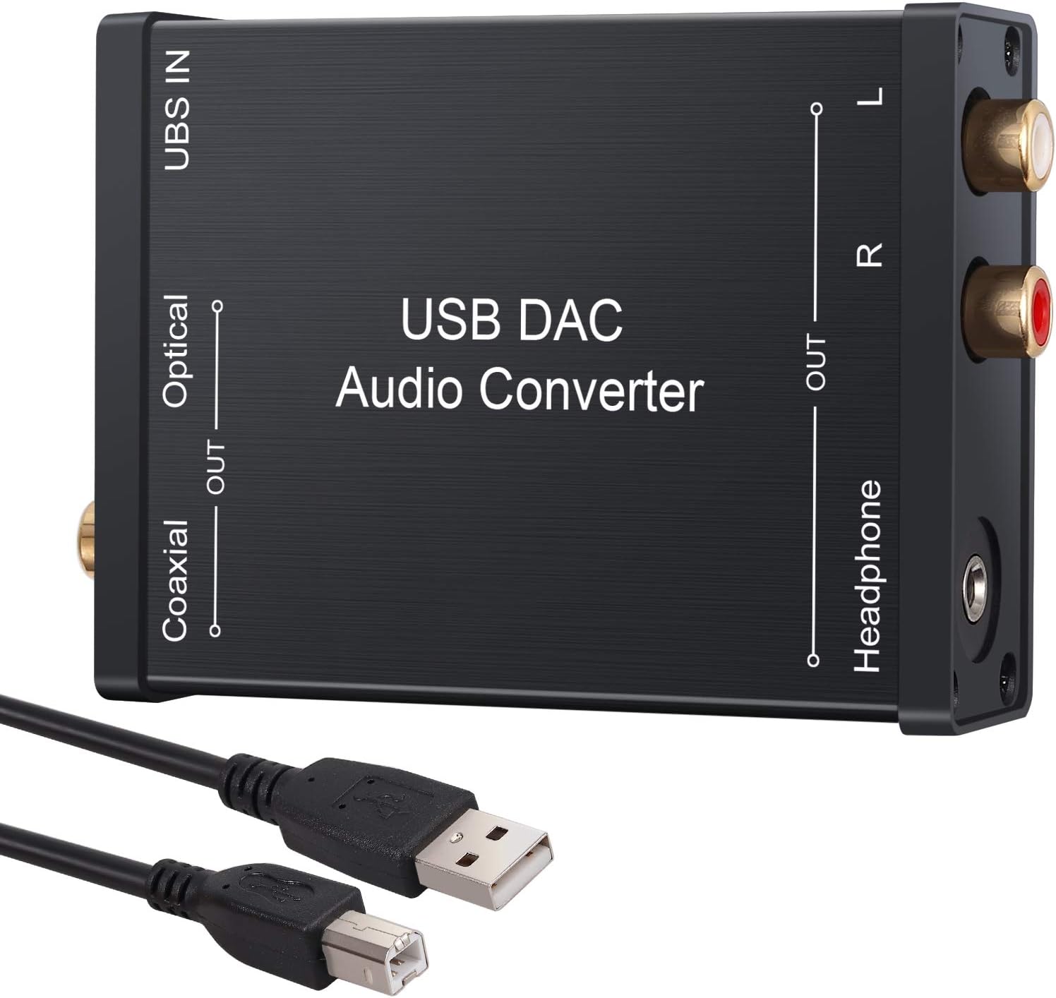 LiNKFOR USB DAC 音声変換機 USBサウンドカード 光・同軸入力 RCA・3.5mm出力対応