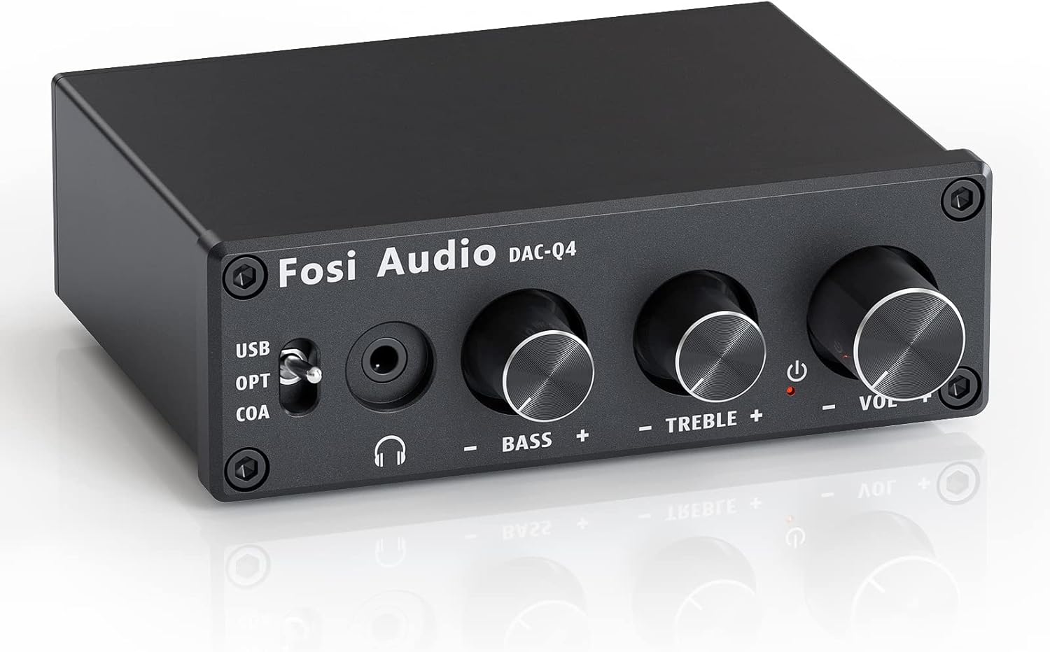 Fosi Audio Q4 DAC ヘッドフォンアンプ 24ビット小型ミニステレオ 光デジタル対応