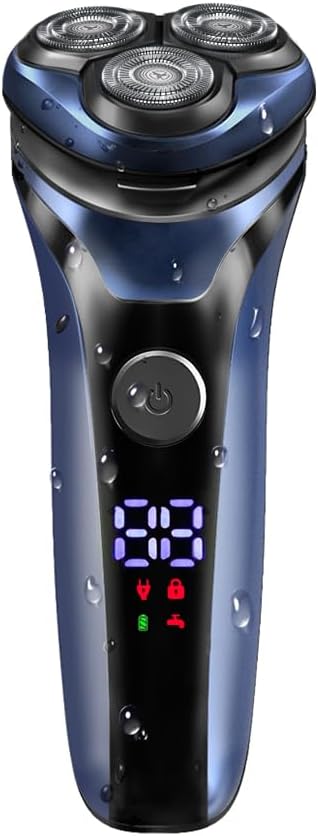 男性用電動シェーバー 日本製刃・強力モーター 360°回転式 防水 USB急速充電【父の日・敬老の日ギフト】