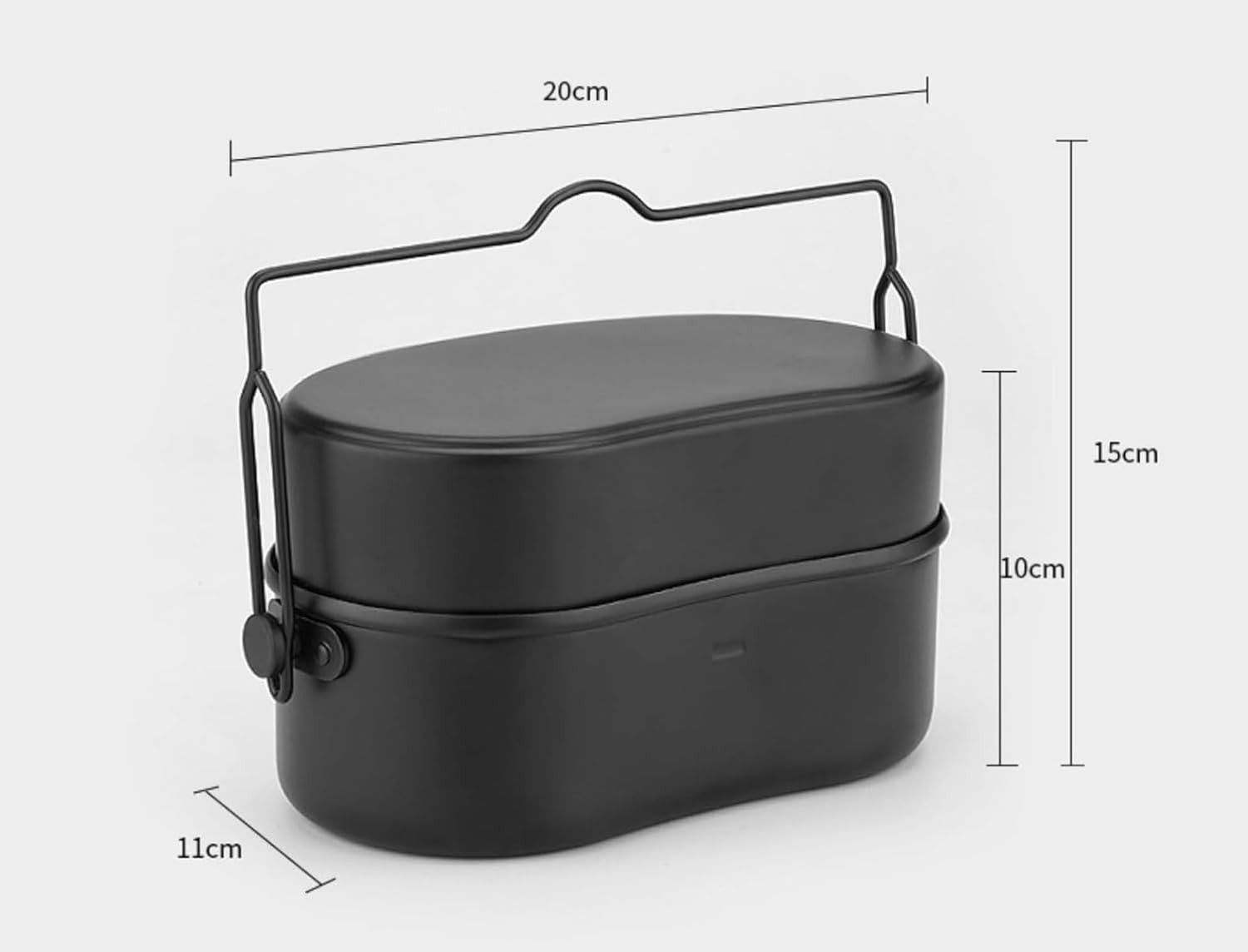 戦闘飯盒2型 アウトドア用直火式ライスクッカー 2024年製陽極酸化アルミニウム