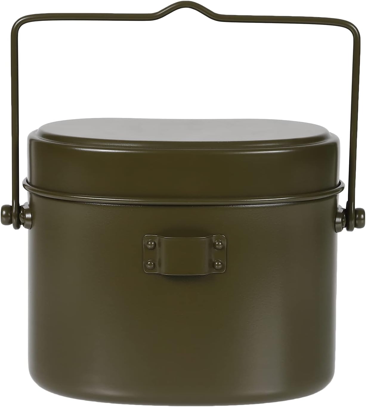 非常用オオイ金属製兵式飯ごう4合炊き・オリーブグリーン【アウトドア用】