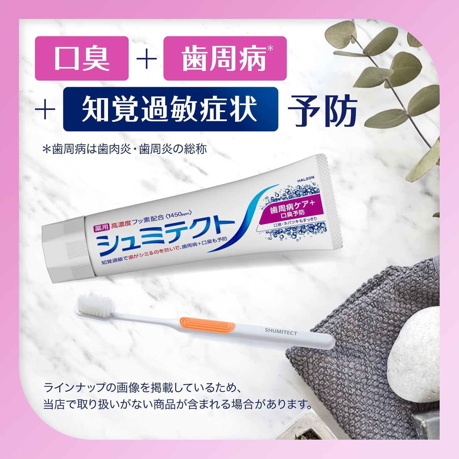 歯周病ケア+口臭予防歯磨き粉と歯ブラシのお得セット【シュミテクト】