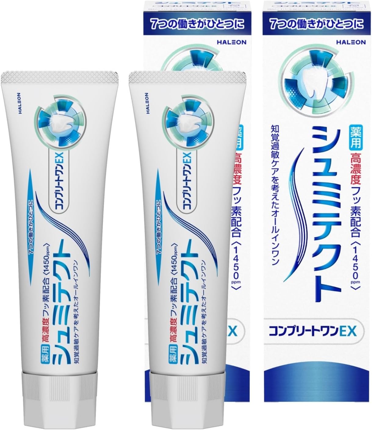 知覚過敏ケア 歯磨き粉 シュミテクト コンプリートワンEX 2本セット 1450ppmフッ素配合