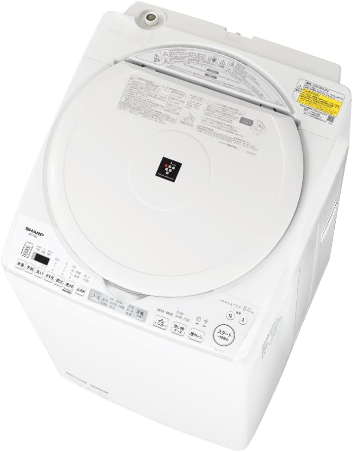 シャープ 洗濯乾燥機（8kg洗濯・4.5kg乾燥）ダイヤカット穴なし槽 ES-TX8J-W ホワイト