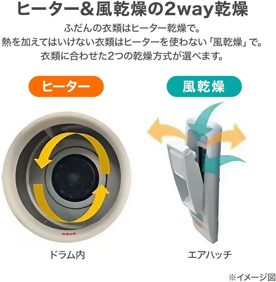 日立 5.0kg 衣類乾燥機 ピュアホワイト DE-N50HV W 風乾燥