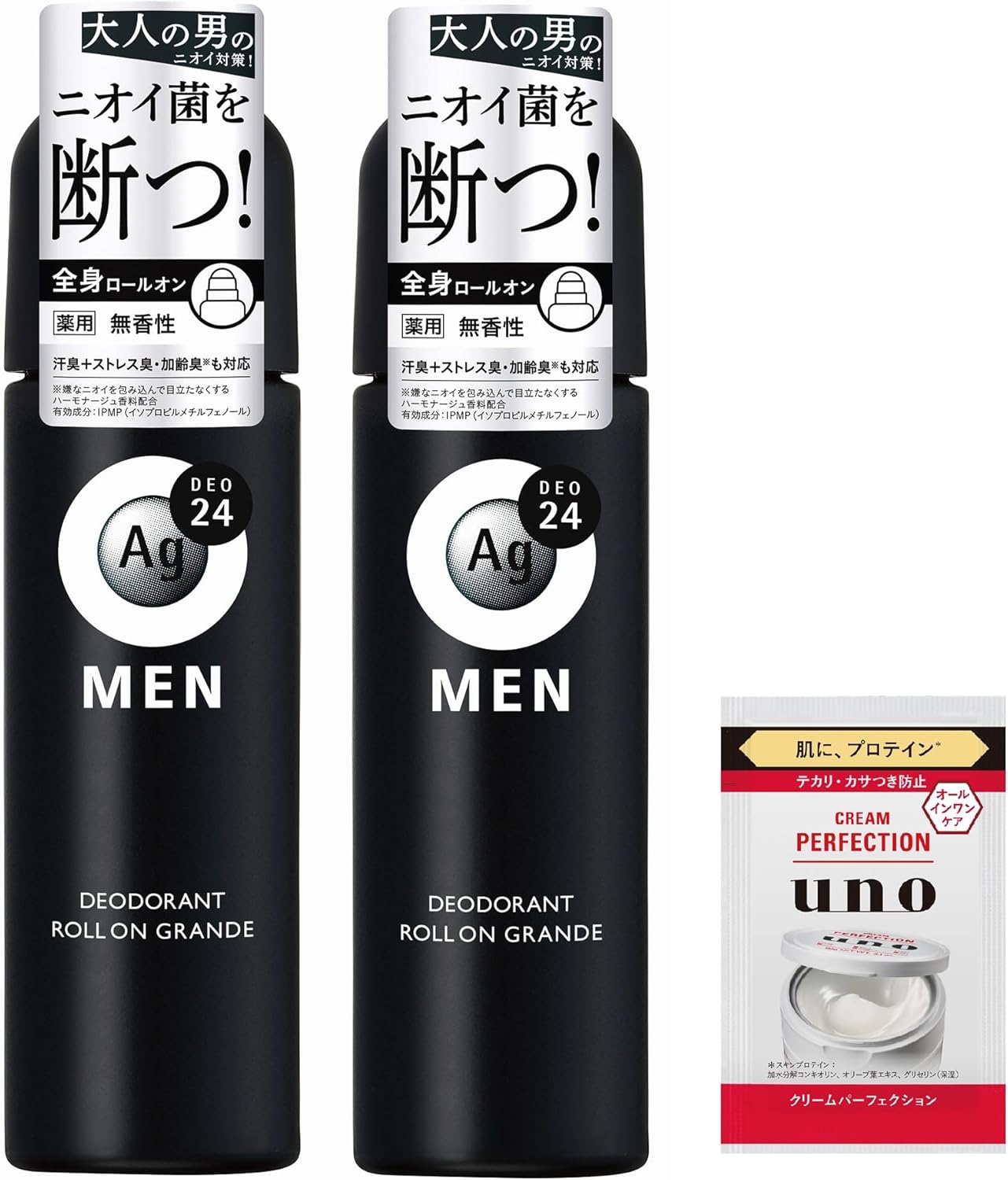 エージーデオ24メン 無香性デオドラントロールオン 120mL×2個セット