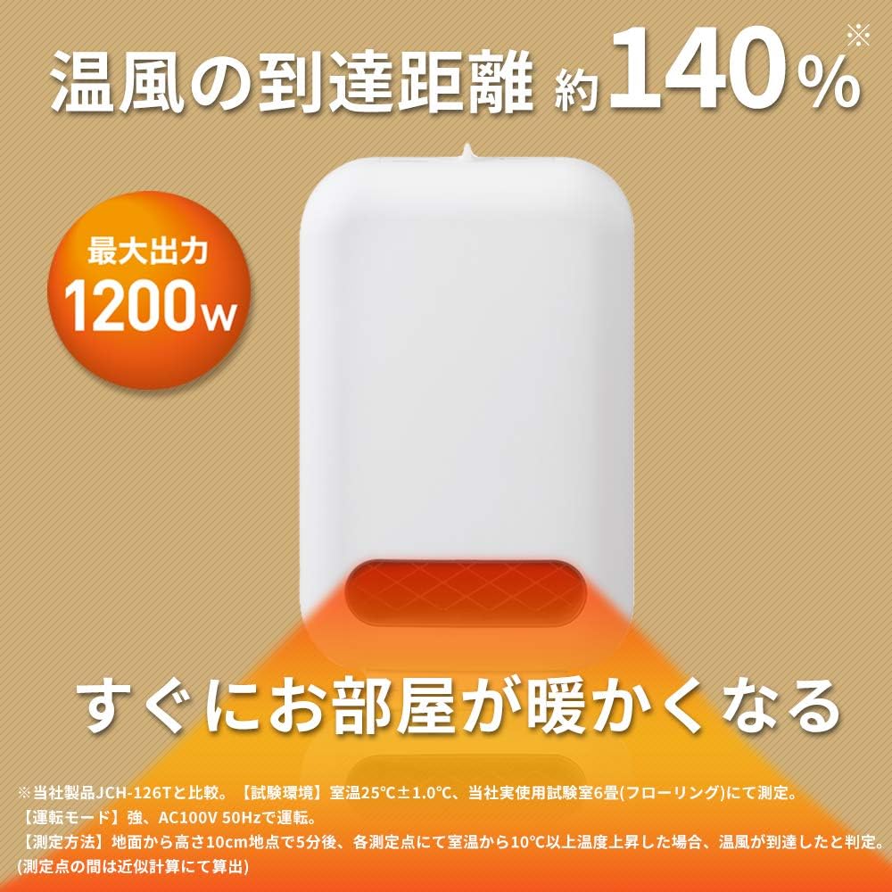 アイリスオーヤマ 速暖セラミックファンヒーター 1200W コンパクト CH-127D ホワイト