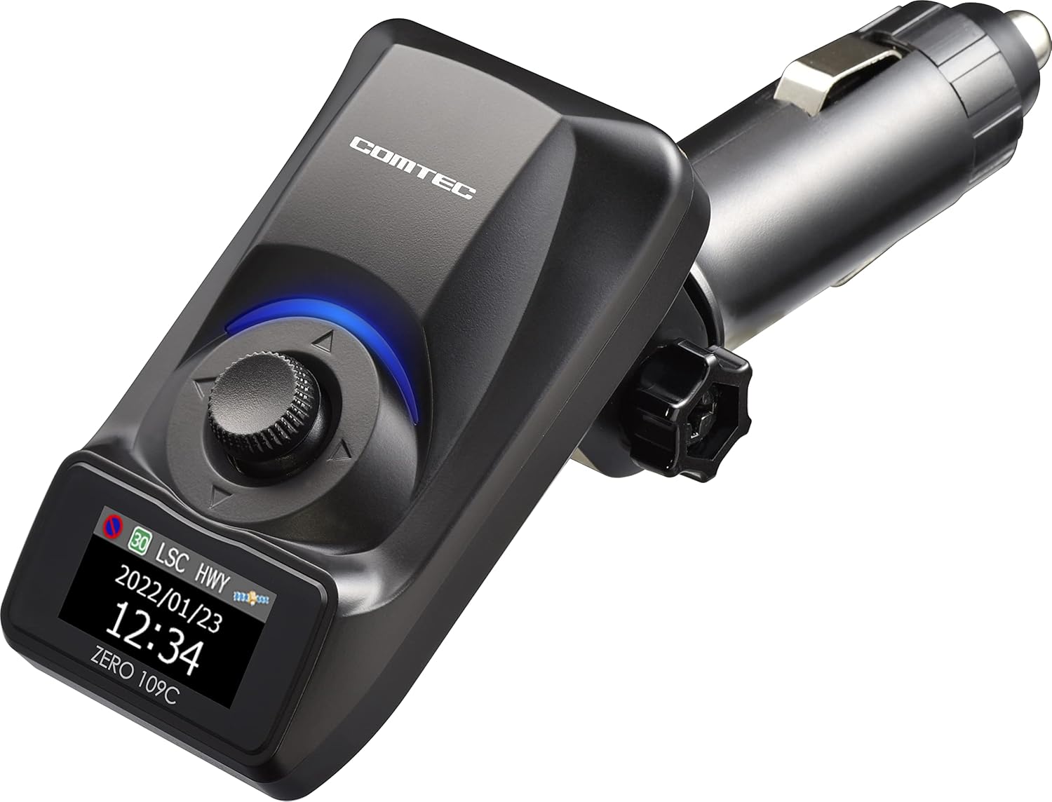 コムテック GPSレシーバー ZERO 109C シガーソケットタイプ 液晶搭載