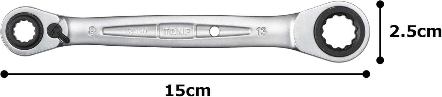 4WAYラチェットめがねレンチ 8×10×12×13mm TONE(RMW-0813)