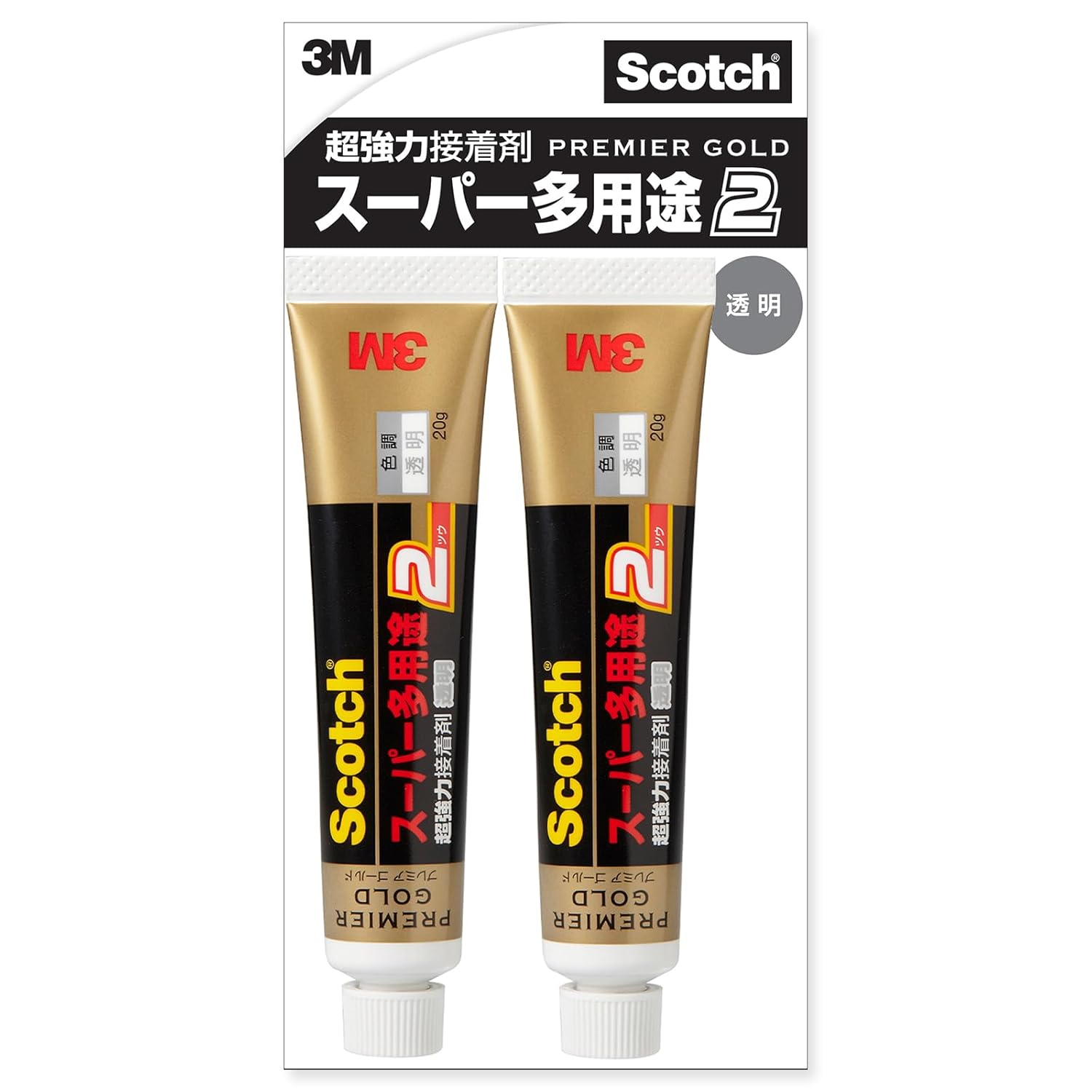 スコッチ プレミアゴールド 超強力多用途接着剤 20g×2本