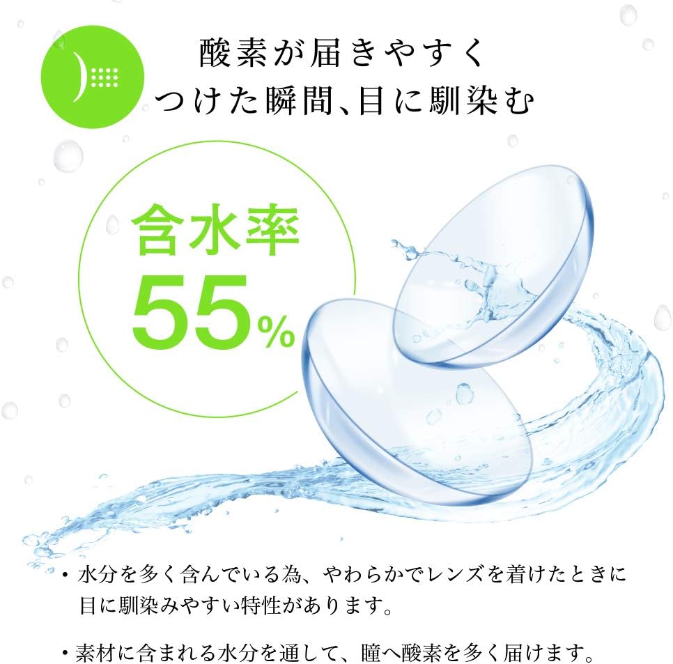 エルコンワンデー55 クリアコンタクトレンズ 35枚入り UVモイスチャー 含水率55%