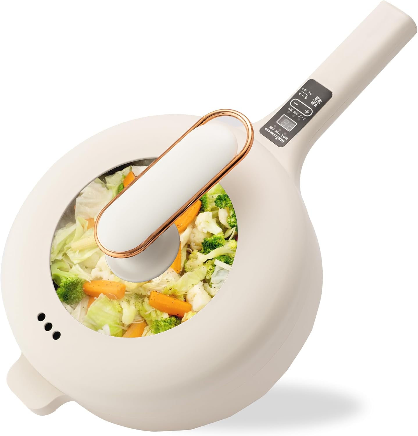 多機能電気鍋 3.2L - 温度調節可能 鍋/グリル/フライパン 食品グレードPP素材