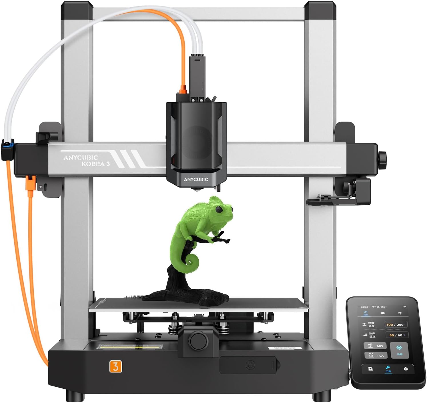 Anycubic Kobra 3 FDM 3Dプリンター - 最大印刷速度600mm/s、自動レベリング、初心者向け、印刷サイズ250x250x260mm