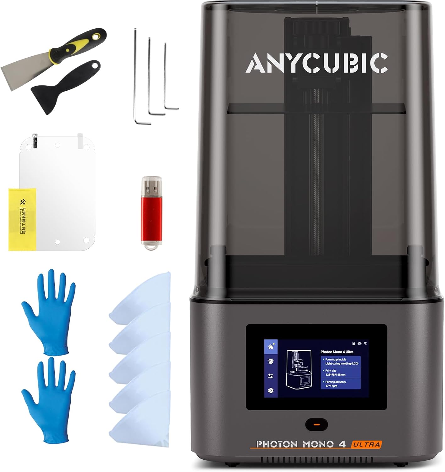 ANYCUBIC Photon Mono 4 Ultra 10K 3Dプリンター 最大印刷速度120mm/h 153.4*87*165mm