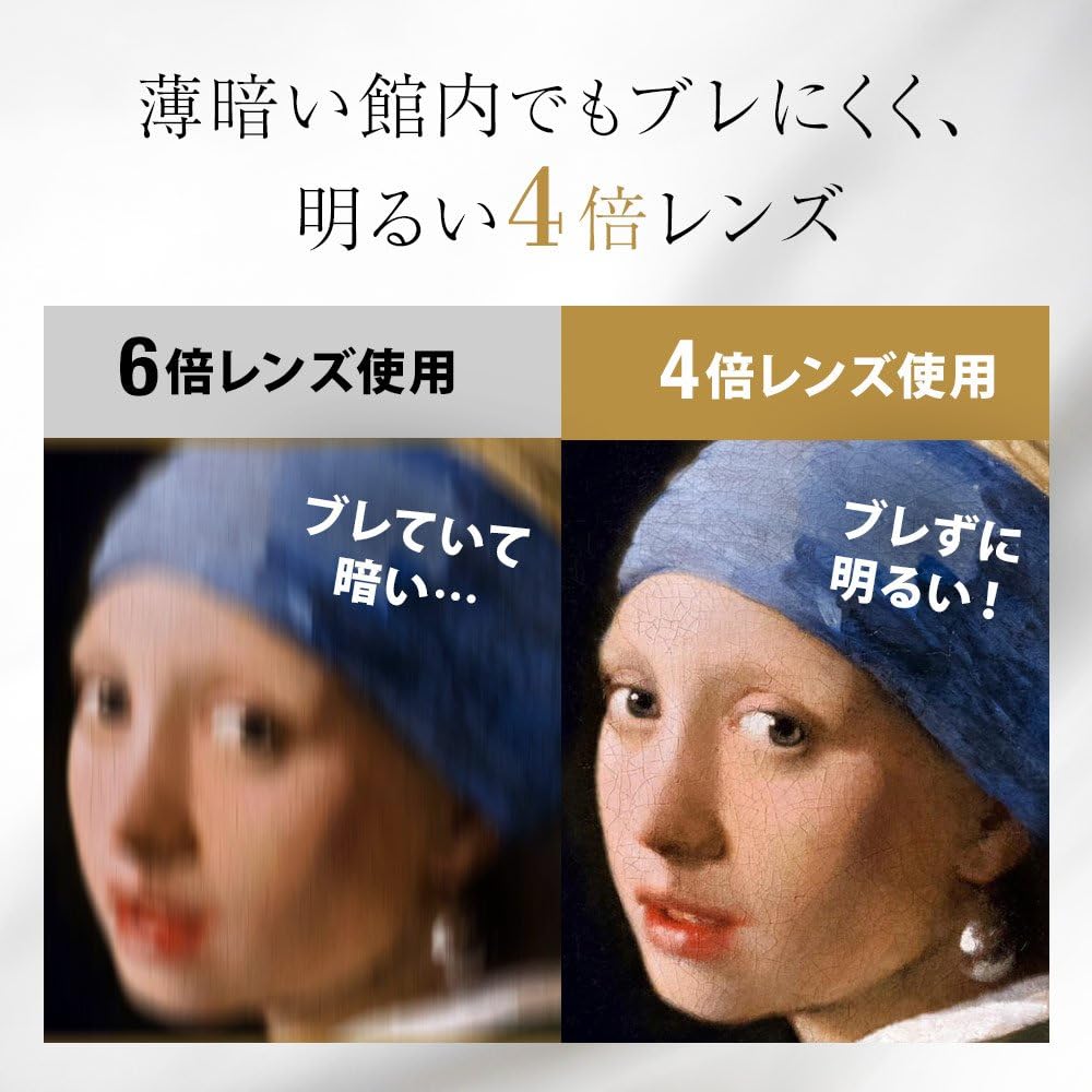 美術館向け BESPIN 単眼鏡 4x12 ケース・ネックストラップ付
