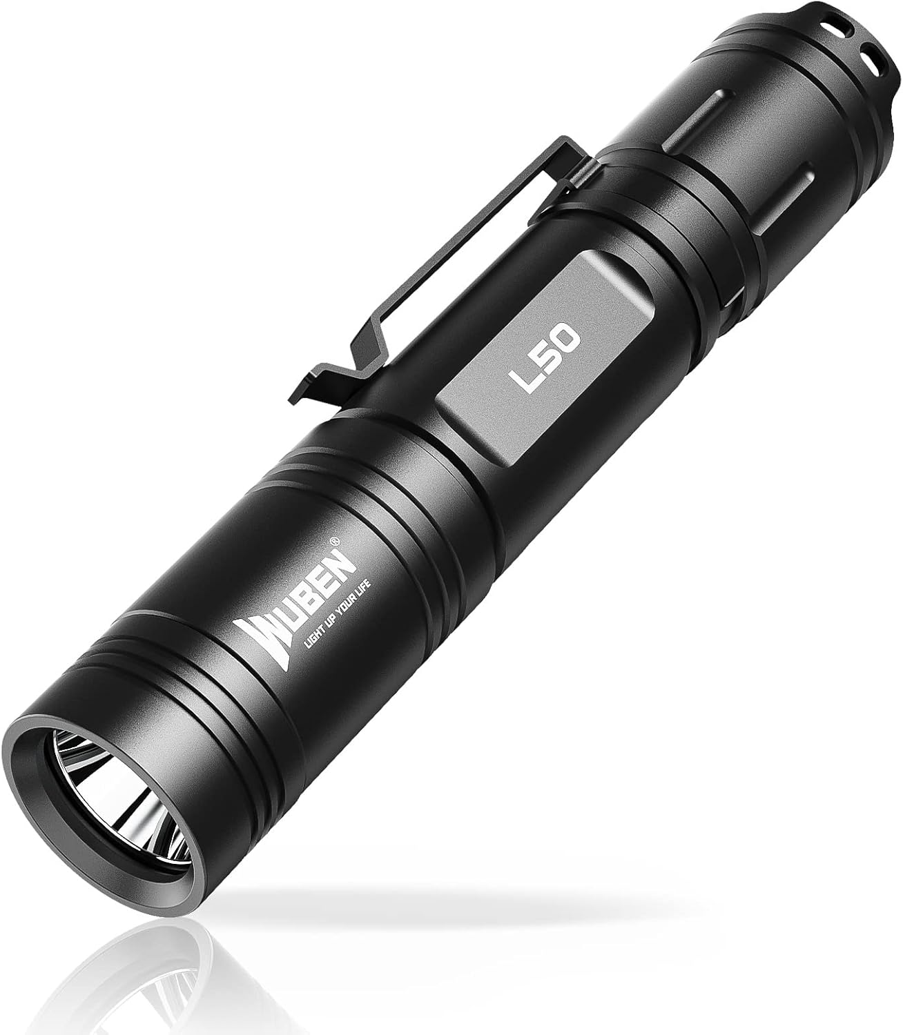 アウトドア用 USB充電式コンパクト懐中電灯 - 1200ルーメン IPX8防水、高輝度、メモリー機能付き