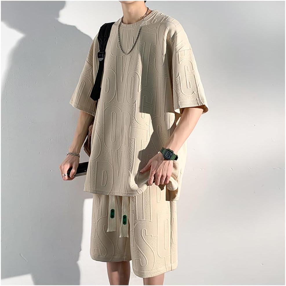 メンズ夏用お洒落セットアップ | 半袖Tシャツ＆ショートパンツ | カジュアルルームウェア