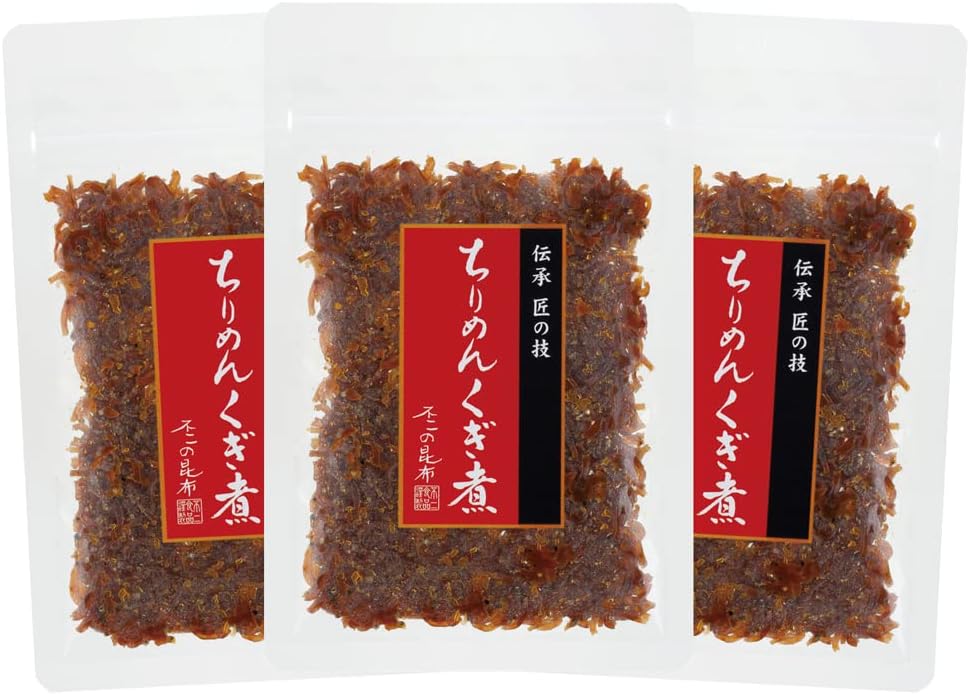 ご飯のお供【不二の昆布】ちりめんくぎ煮45g×3個セット