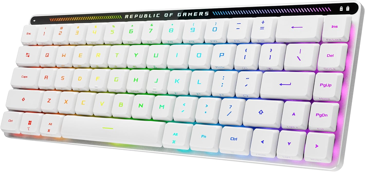 ROG Falchion RX ワイヤレスメカニカルキーボード 65% 静音仕様 薄型デザイン トリプルモード接続 日本語キーボード
