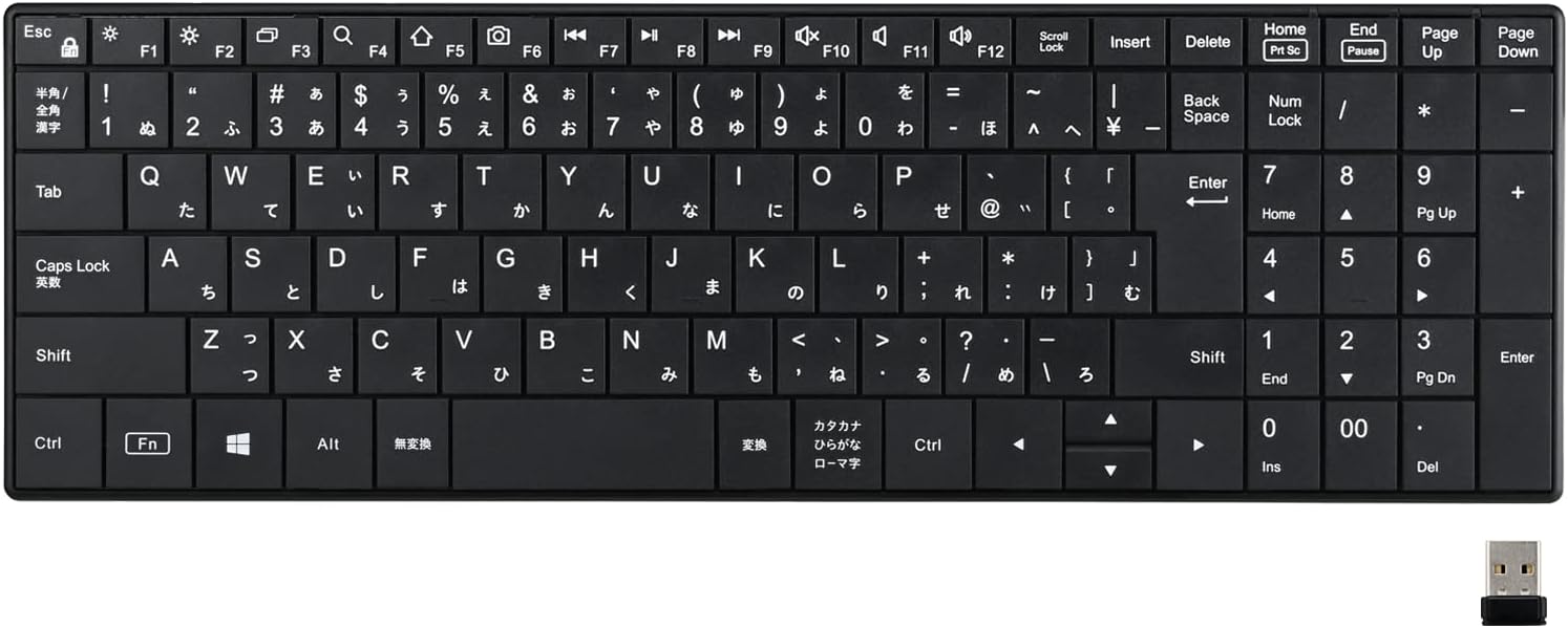 バッファロー 2.4GHz 無線コンパクトキーボード ブラック PC/Mac対応
