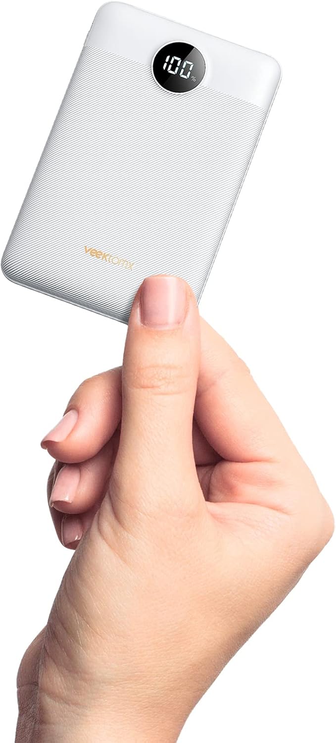 【22.5W急速充電】10000mAhモバイルバッテリー 軽量・薄型・コンパクト USB Type-C対応 PSE認証 スマホ全機種対応 旅行・防災用 ホワイト