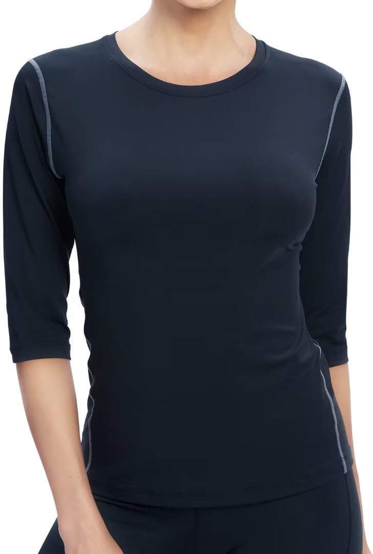 レディースUVカット7分袖コンプレッションインナー トレーニングウェア