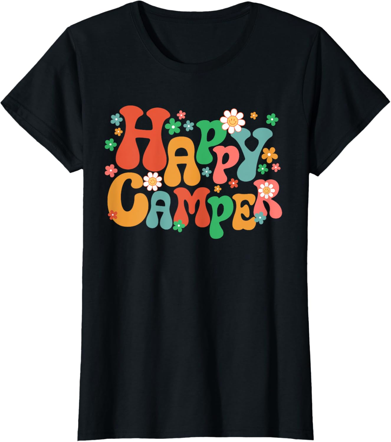 レトロサマーキャンプTシャツ レディース