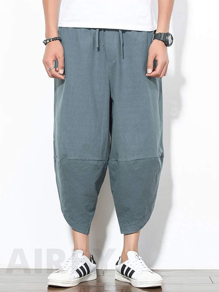 リラックスウェア メンズ 無地 アラジンパンツ ウェストゴム M～4XL