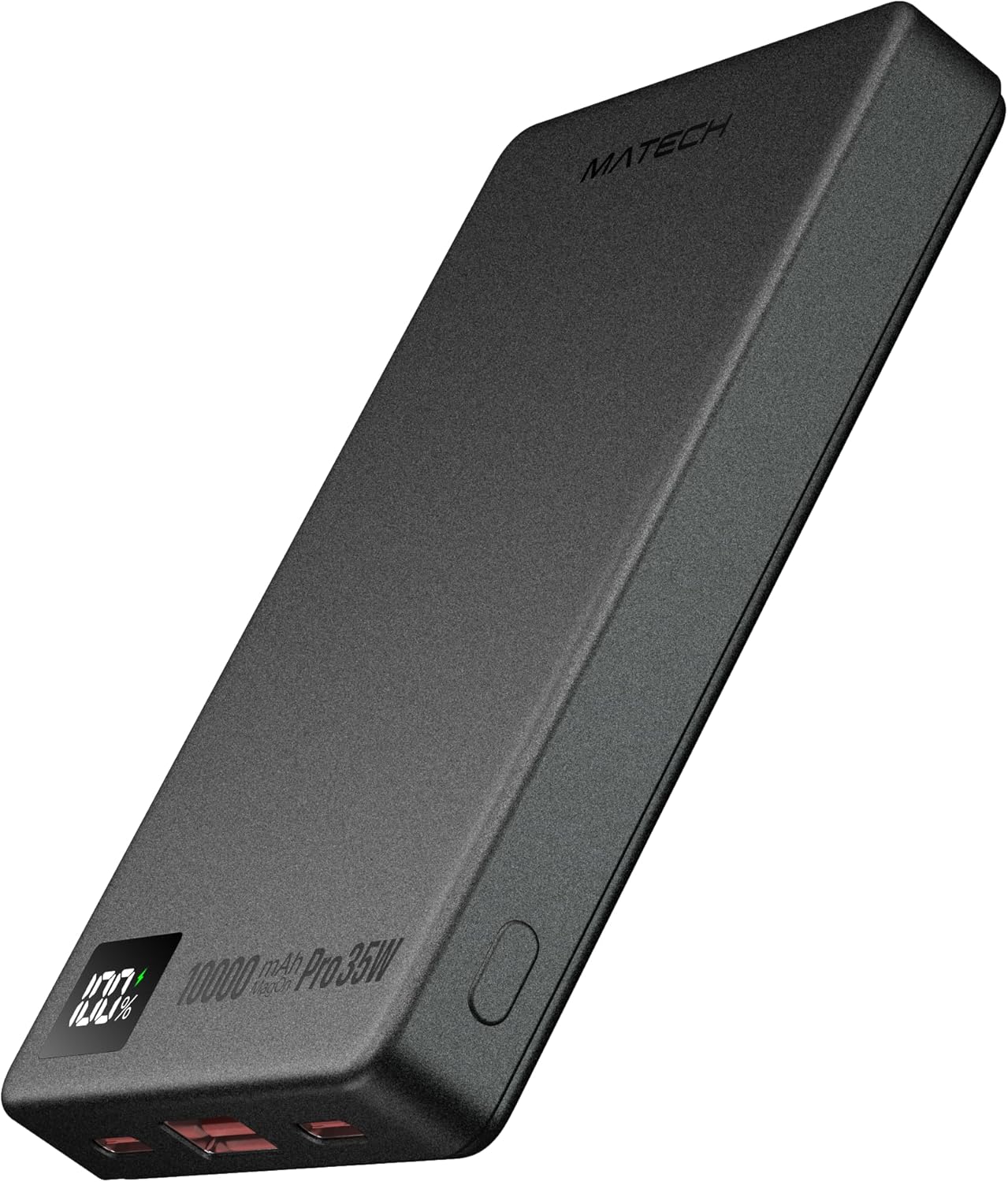 マグセーフ対応 モバイルバッテリー 10,000mAh 薄型 14.4mm PD 35W ブラック