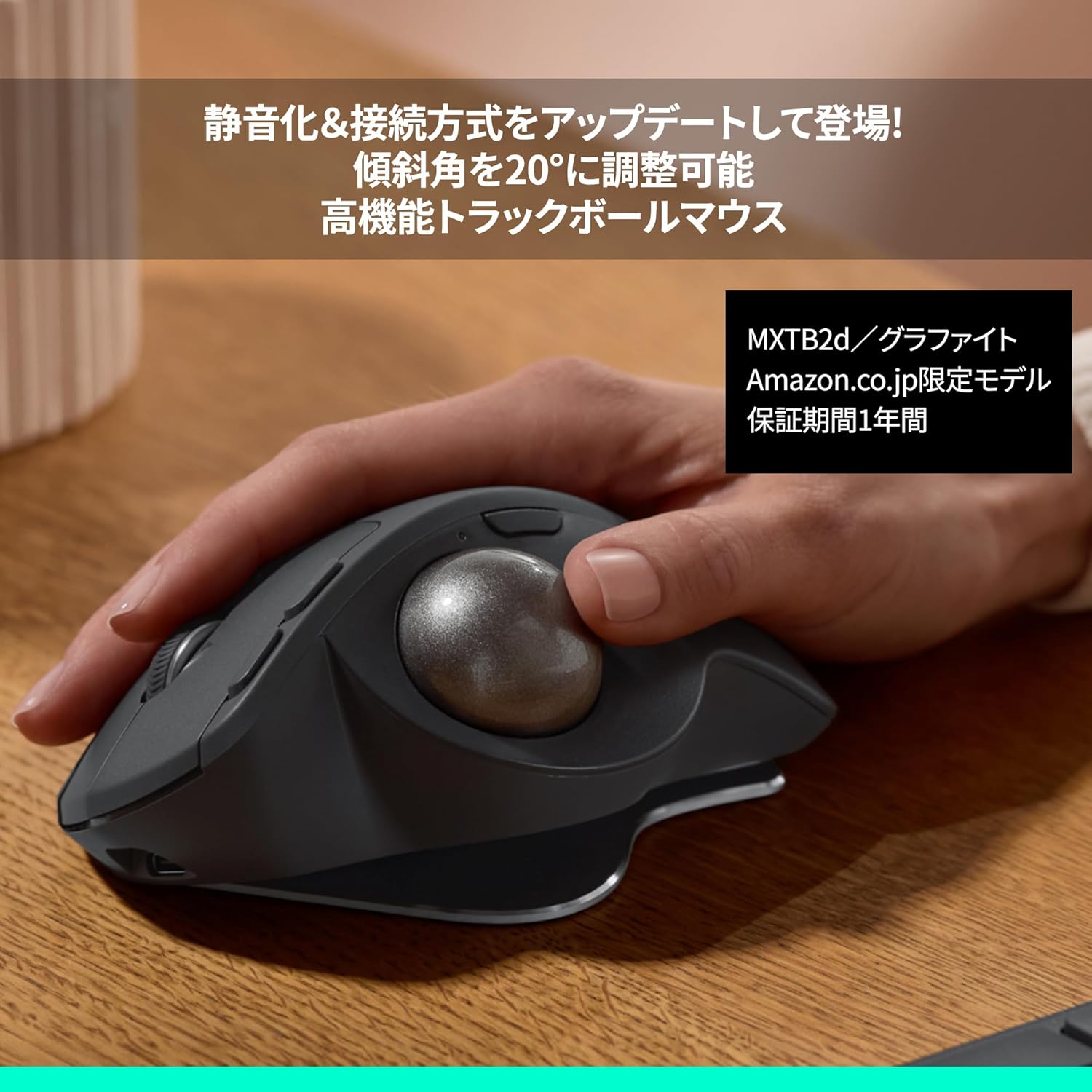 ロジクール MX Ergo S Bluetooth トラックボールマウス グラファイト