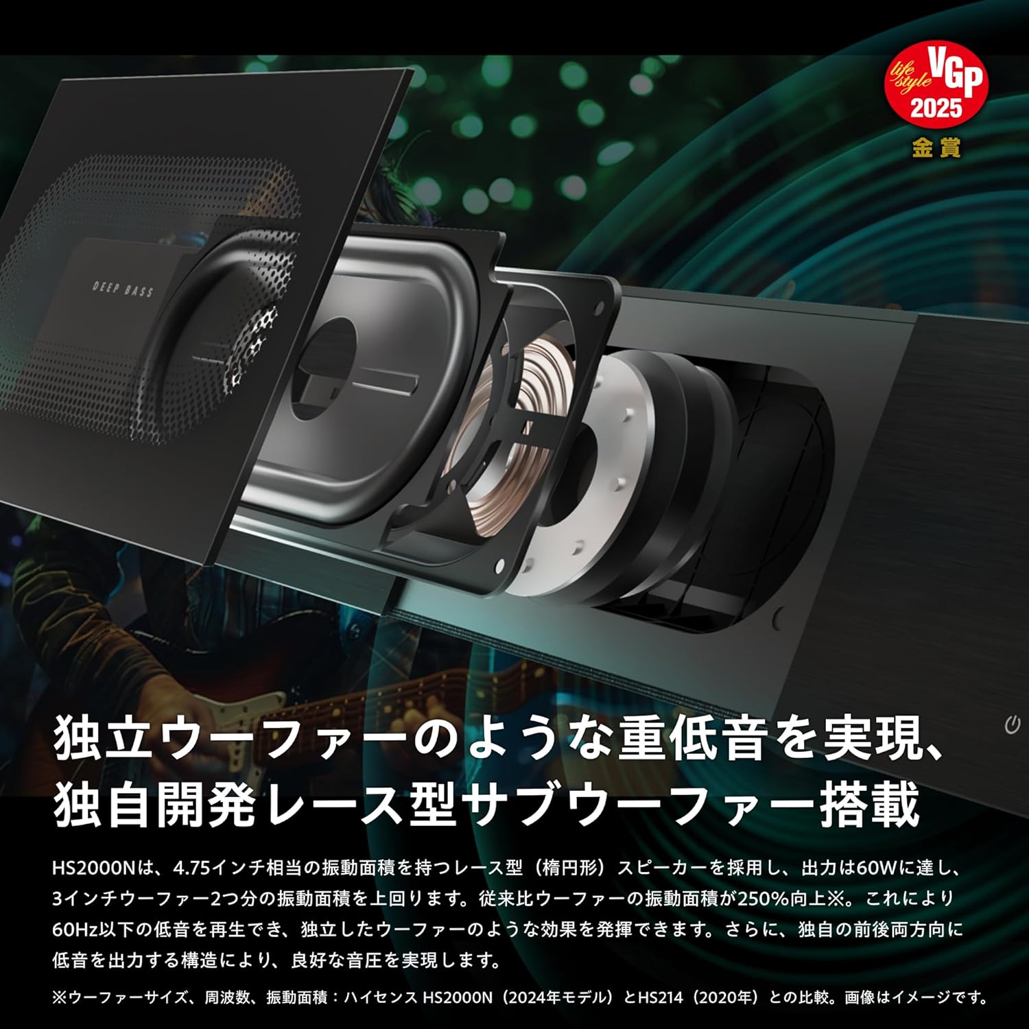2024年モデル ハイセンス 2.1ch Bluetoothサウンドバー スピーカー ブラック